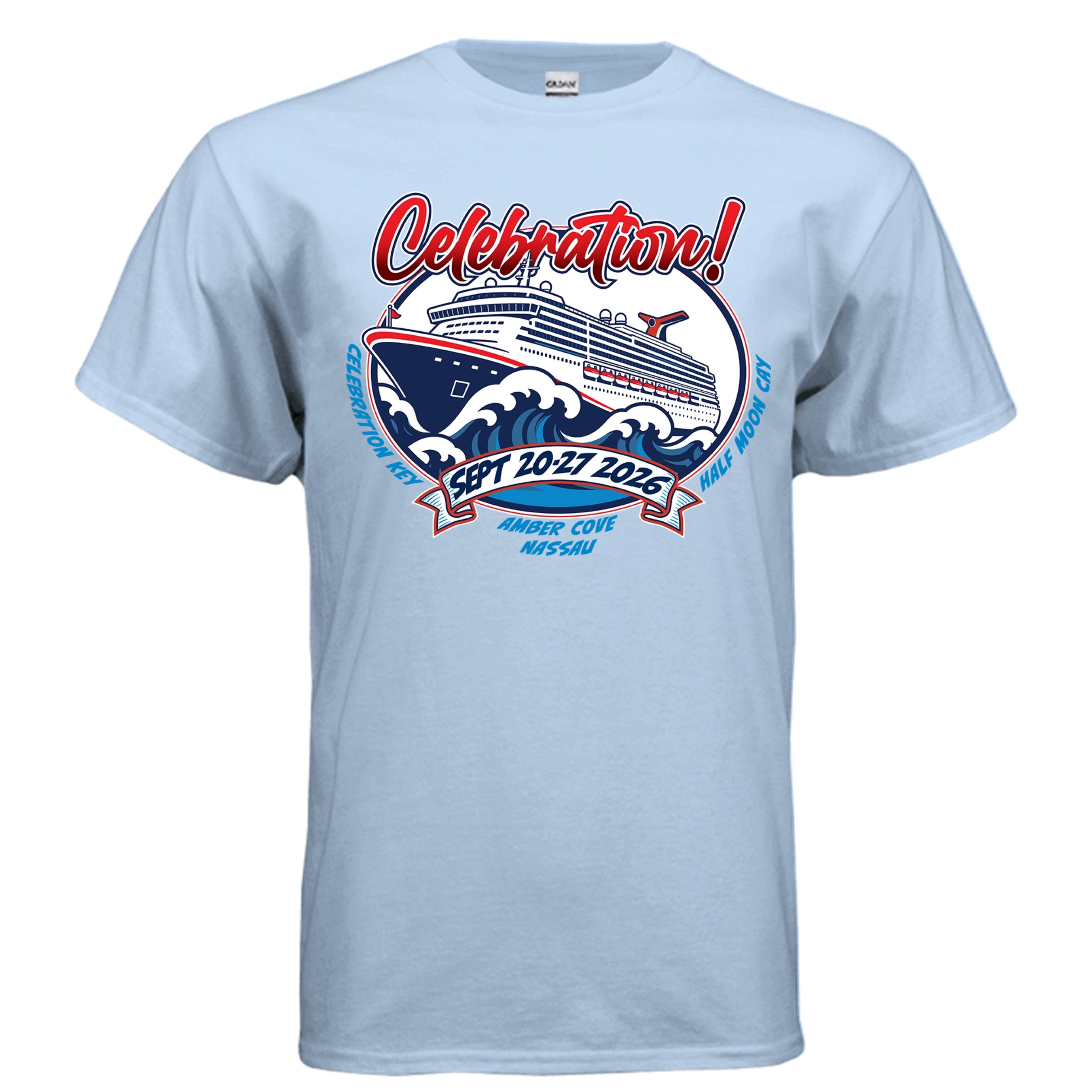 LIGHT BLUE / S / Gildan G200 Adult Ultra Cotton 6 oz. T-Shirt