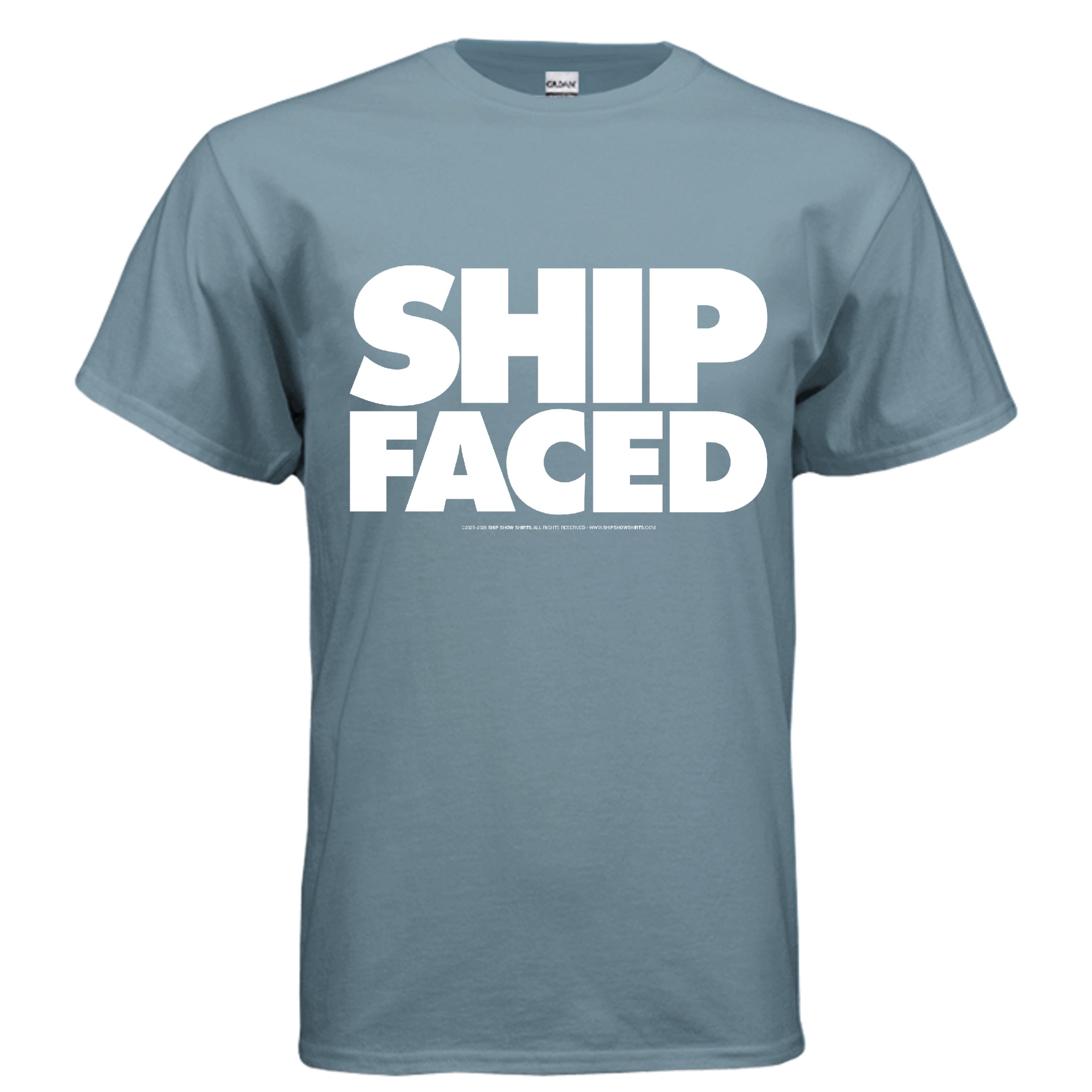 STONE BLUE / S / Gildan G200 Adult Ultra Cotton 6 oz. T-Shirt