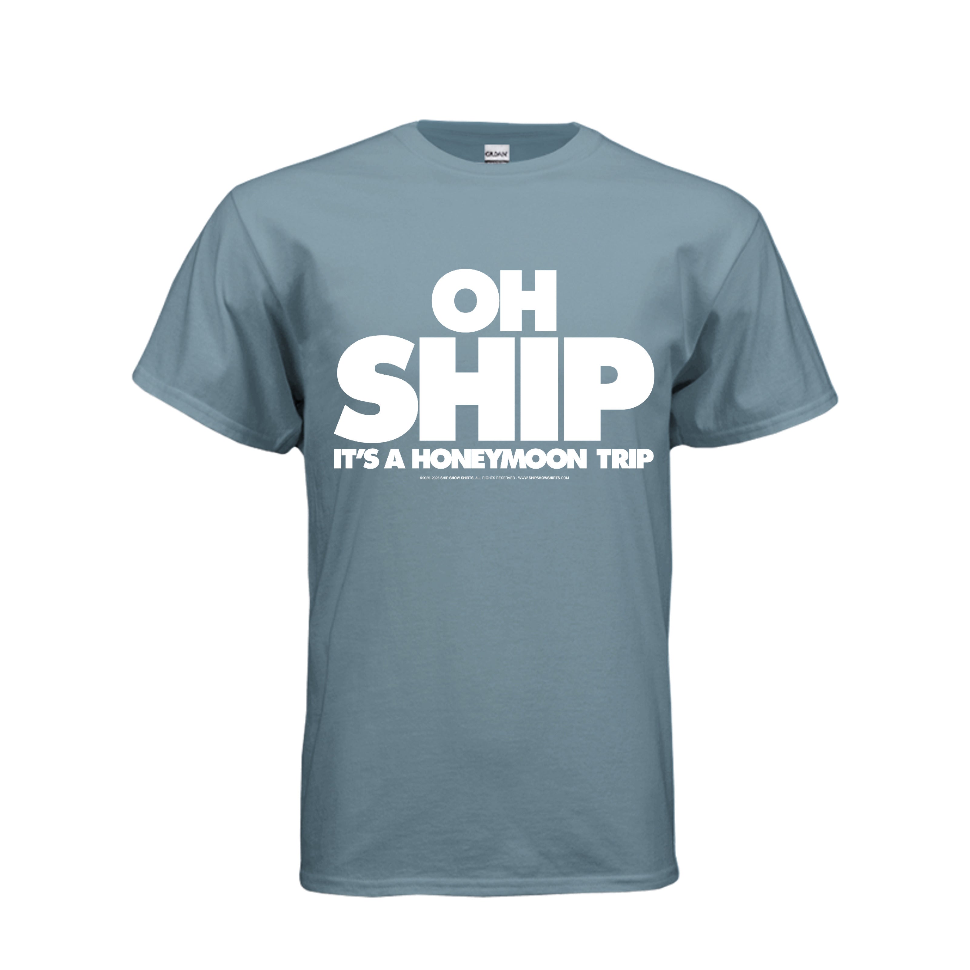 STONE BLUE / S / Gildan G200 Adult Ultra Cotton 6 oz. T-Shirt